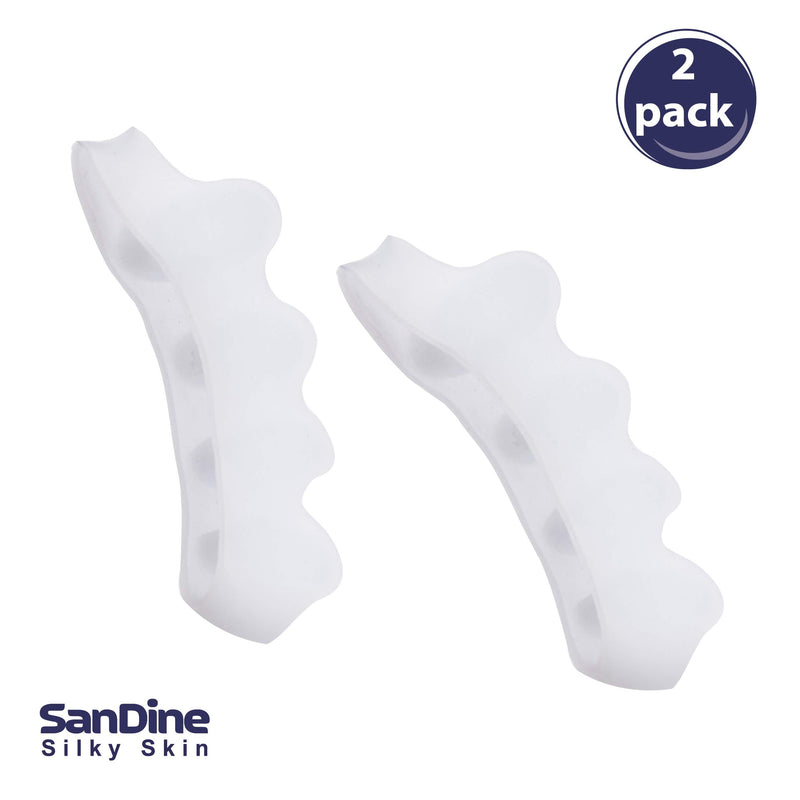 Silicone Toe Separators - Toe Straightener for Yoga Ballet and Running - Bunion Corrector Toe Spreader - Toe Spacer for Overlapping Toes - Relief from Pressure and Friction by Sandine 1 pair - NewNest Australia