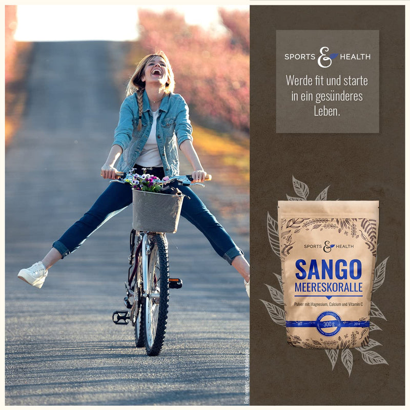 Sango sea coral powder in a large pack of 300g - with measuring spoon made in Germany with natural calcium and natural magnesium in a 2:1 ratio - NewNest Australia