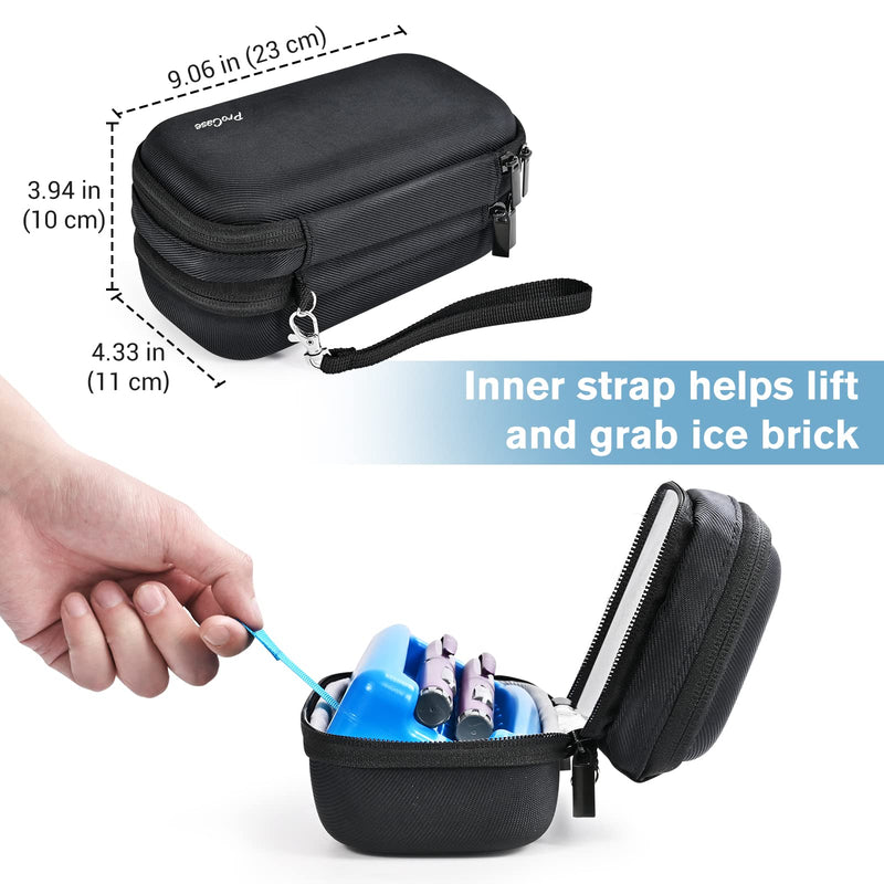ProCase Double Insulin Cooler Bag Storage and Travel Packs for Diabetics Insulin Cooler Travel Case - Black Black - NewNest Australia