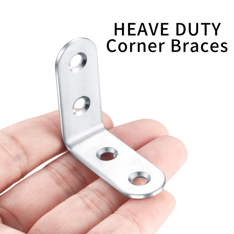Does Not Apply,Pack Of 10 Stainless Steel Angle Shelf Brackets, Corner Connectors, Metal, Angle Connectors, 90 Degree Corner Connectors, Shelf Coner Brace Brackets For Shelves, Furniture, Wood, With Screws - NewNest Australia