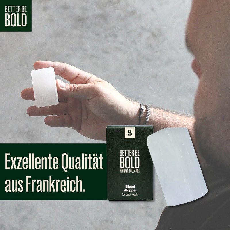 Better Be Bold Blood Stopper For Soon Heads | Alum Stone | Against Shaving Burn & Shaving Pimples | Stops Bleeding Immediately | Natural After Shave | Premium Quality | Made In France | 75G - NewNest Australia