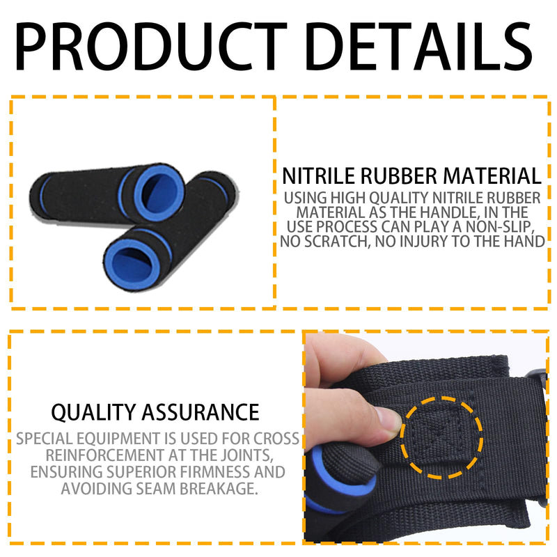 KKaFFe Adjustable Gait Belts Transfer Belts, Seat Belt for Wheel Chair, Elderly/Patient/Seniors Assist-Lift Handling Belt Transfer Belt with 7 Handles, One-click Quick Release Locking Buckle Blue - NewNest Australia
