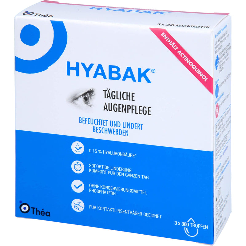 Hyabak eye drops, 3x10 ml - NewNest Australia