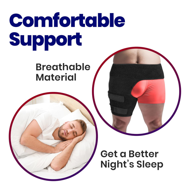 Hip Brace Thigh Compression Sleeve – Plus Size Hamstring Compression Sleeve & Groin Compression Wrap for Hip Pain Relief. Support Hip Replacement Sciatica Pain Relief (X-Large, LEFT) X-Large - NewNest Australia