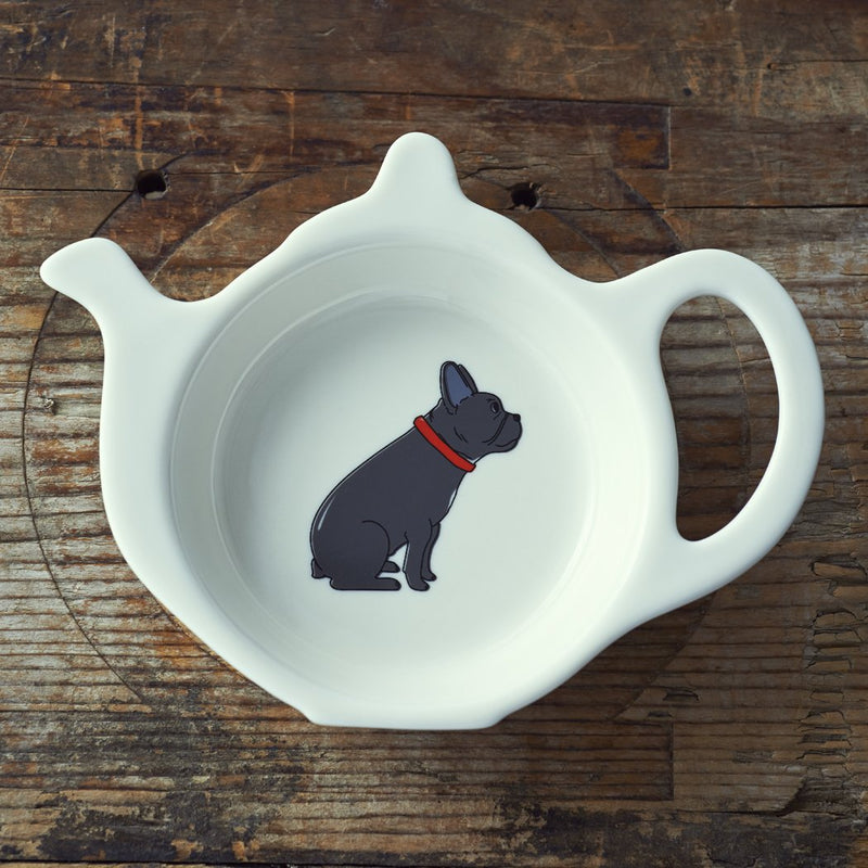 Sweet William Teabag Dish, Teapot Shape, French Bulldog - NewNest Australia