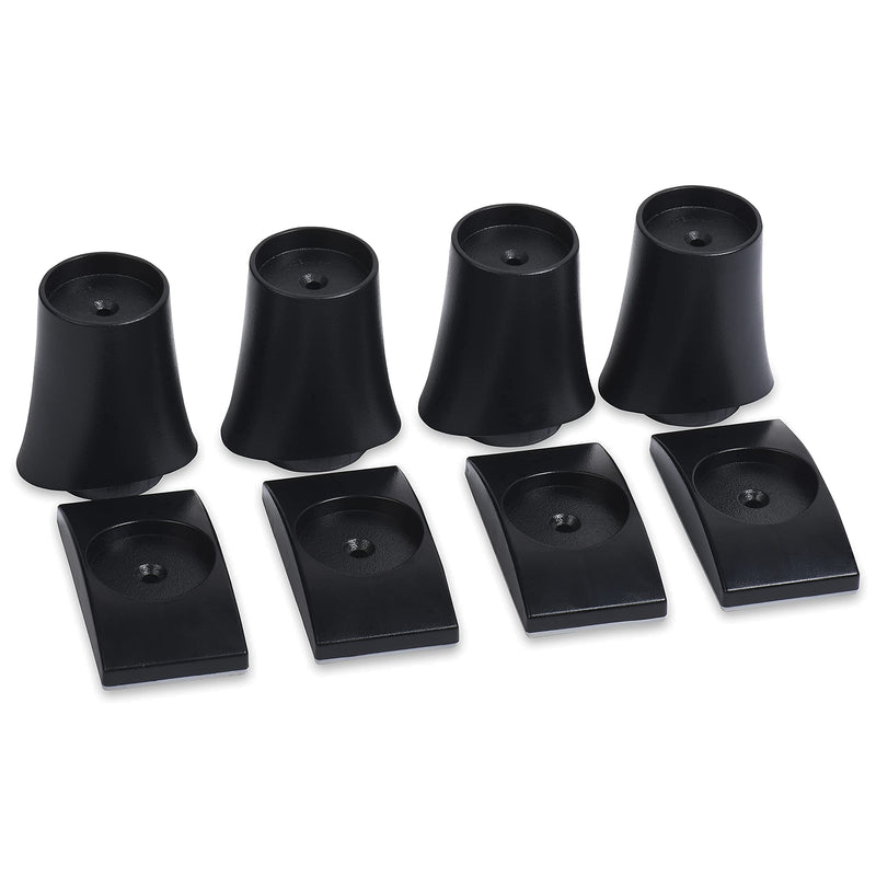 Wall Nanny Extender - 6 Inch Baby Gate Extension Kit (Made in USA) Extends Pressure Gates + Protects Walls + Stabilizes Gate - for Child, Pet & Dog Gates - Works on Stairs - Protector (4 Pack) Black - NewNest Australia