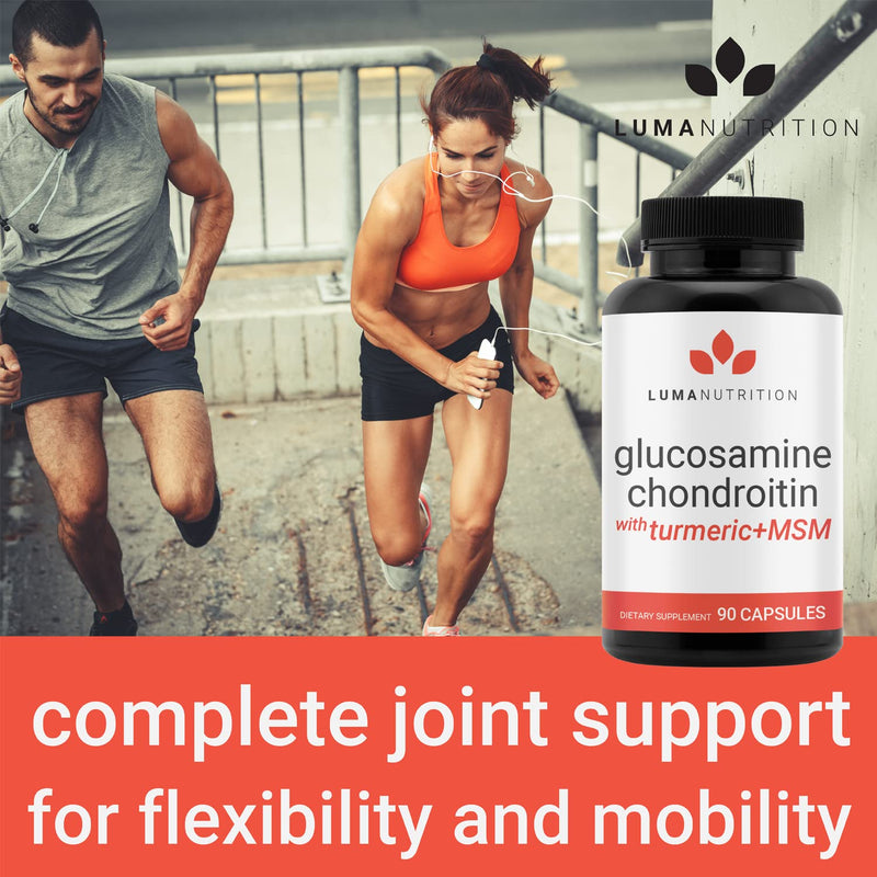 Glucosamine Chondroitin MSM - Turmeric, Boswellia - Premium Joint Supplement - Joint Support - Joint Supplements for Men and Women - Joint Health - 90 Capsules - NewNest Australia
