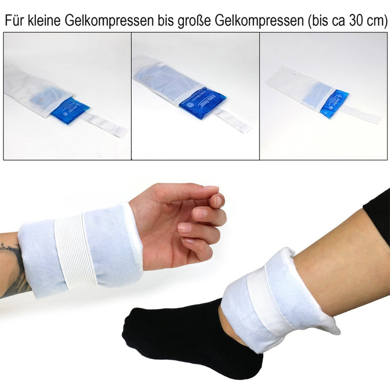 com-four® 3X premium reusable fleece cover for cold & warm multiple gel compress | Gel cooling pack protective cover with elastic band for protection and a secure hold 03 pieces - NewNest Australia