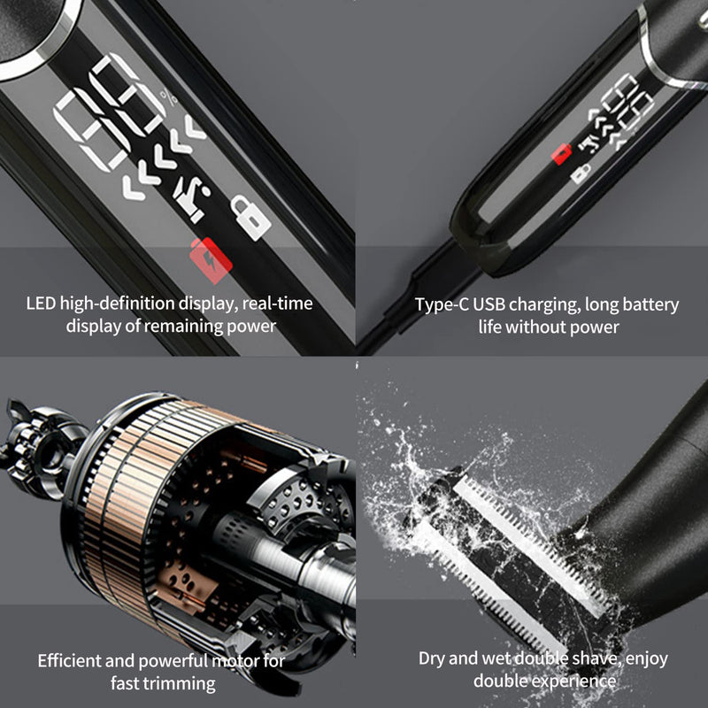 Obest Nose Hair Trimmer, Nose Hair Trimmer, Ear Hair Trimmer, 4 In 1 Usb, Professional Painless Ear Hair Trimmer For Men And Women, Body Or Face Razor, Ipx7 Waterproof - NewNest Australia