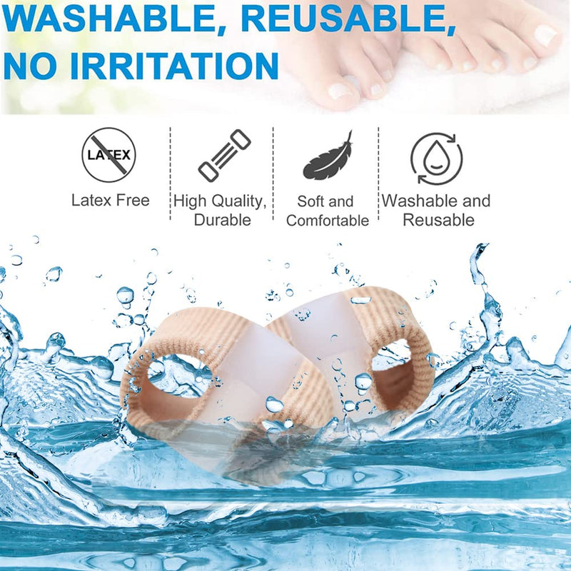 CCZAILAI Gel Toe Separators,Toe Separator Spacers 2 Loops Fabric Bunion Corrector with Gel Lining for Bunion Pain Relief Overlapping Toe for Bunion Pain Relief - NewNest Australia