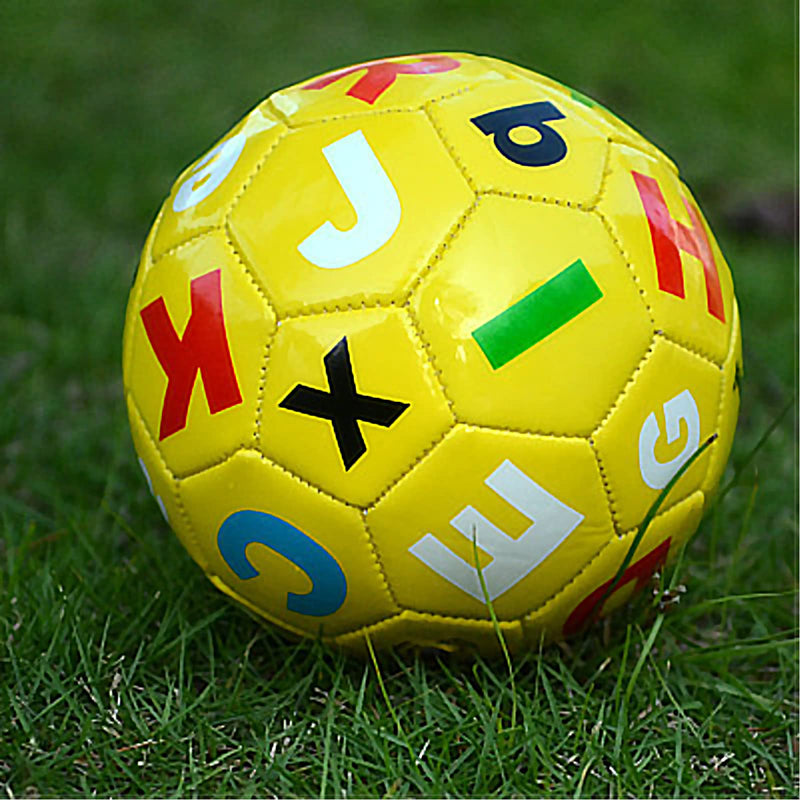 Soccer Ball Size 2 Yellow with Random Letter and Number Suitable for Kids Toddler Boy Gift Training Practice 2-6 Years Old - NewNest Australia