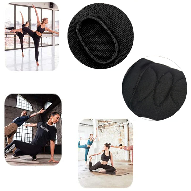 DANCEYOU Dance Knee Pads Thick Soft Sponge Volleyball Knee Brace for Big Kid Teen Adults Workout Knee Protector Football Pole Dance Yoga Tennis Running X-Large Black - NewNest Australia