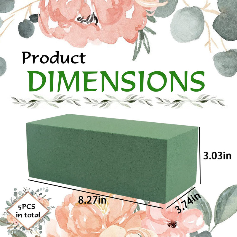 KIMOBER Wet Floral Foam Bricks,Green Styrofoam Foam Blocks for Flower Arrangement, Wedding,Party Decoration, Pack of 10 10pcs Wet - NewNest Australia