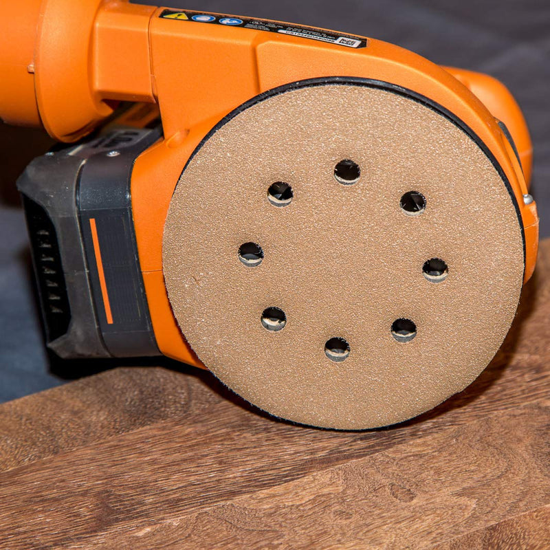 TigerShark 5 Inch Sanding Discs 8 Hole Grit 320 50pcs Pack Special Anti Clog Coating Tigershark Paper Gold Line Hook and Loop Dustless Random Orbital Sander Paper Very Fine G320/50pcs - NewNest Australia