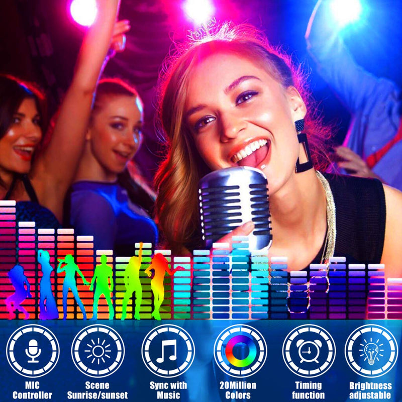 LED Strip Lights,Tenmiro 32.8FT LED Music Sync Color Changing Lights with 40keys Music Remote Controller and 12V5APower Supply, RGB SMD5050 300 led Lights for Room, Bedroom, TV, Party. - NewNest Australia