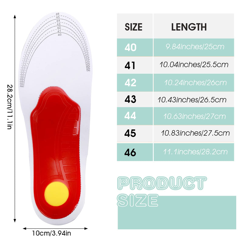 Wllhyf Arch Support Orthopedic Shoe Insoles, Shock-Absorbing Insoles, Comfortable Replacement Insoles For Men, Women, Flat Feet, Plantar Fasciitis, Relieve Foot Pain (Men Eu 40.5-46) - NewNest Australia