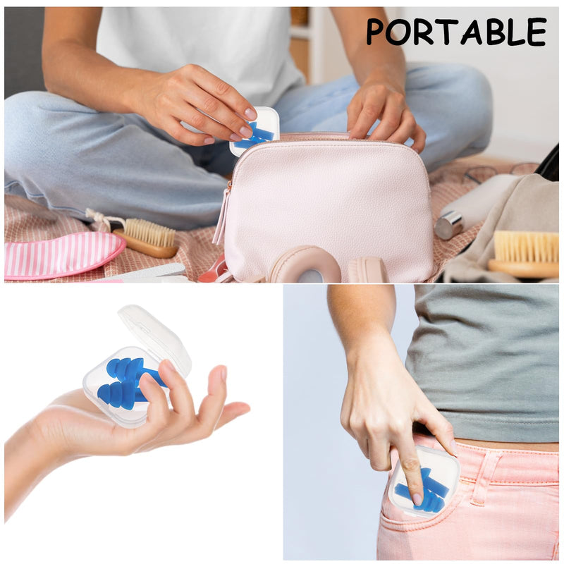Sibba Ear Plugs For Sleeping Noise Canceling 8 Pairs Reusable Silicone Ear Plugs Noise Reduction Soft Waterproof Ear Protection For Swimming Snoring Concerts Work Noisy Places - NewNest Australia