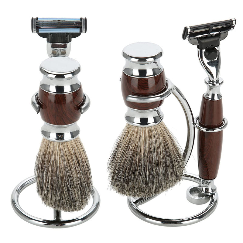 Shaving Brush Stand Holder, Silver Razor and Brush Stand, Shaving Brush Stand, Portable Razor and Brush Stand, Stainless Steel Shaving Stand for Men - NewNest Australia