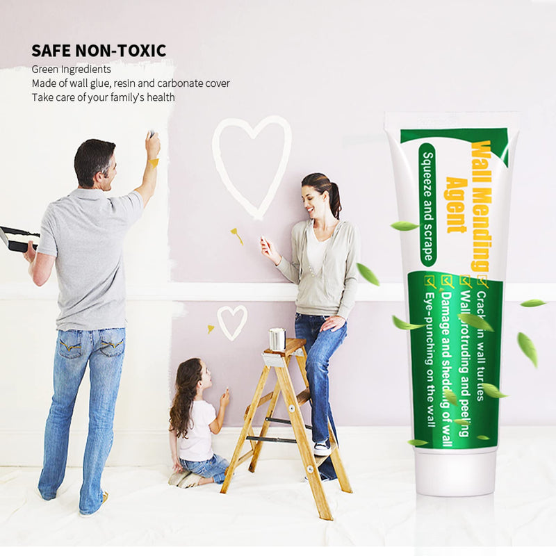 Wall Repair Patch Kit with Scraper, Drywall Repair Kit, Safemend Wall Mending Agent Large Hole Drywall Patch, Easy to Fill Holes in Home Wall and Quick Repair Crack, Plaster Wall Repair 1 Pack - NewNest Australia