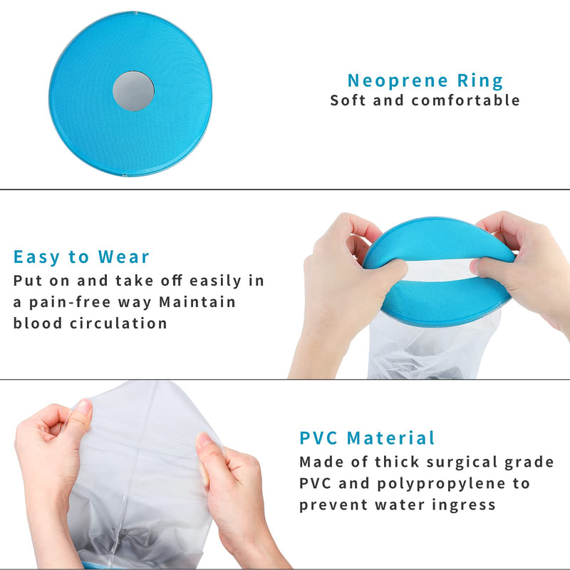 SUPERNIGHT Waterproof Cast Cover, Teenager Full Arm for Bathe Shower, Watertight Plaster Cast Bandage Protector for Arm, Wrist, Elbow and Hand Wounds(Long) Child Full Arm - NewNest Australia