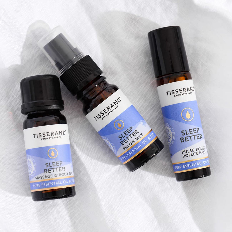 Tisserand Aromatherapy | Sleep Better Discovery Kit | Lavender Sleep Set With Jasmine & Sandalwood | 100% Pure Essential Oils For Sleep - Rollerball, Body Oil & Pillow Mist | 2 x 9ml, 1 x 10ml - NewNest Australia