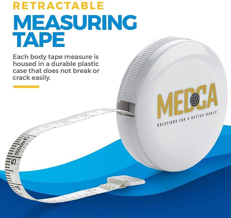 Body Tape Measure - (Pack Of 2) Tape Measure For Body And Fat Weight Measuring (Inch & Cm) Retractable Tape Measure Ruler For Accurate Body Fat Calculator, Helps Calculate Fitness Body Measurements - NewNest Australia