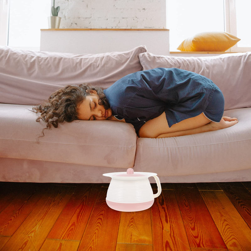 Chamber Pot Potty Urinals Bedpan: Urine Pot with Lid Bedroom Urinal Pee Pot Bucket Bedside Potties Portable Toilet for Adult Elderly Pregnant Children Home Camping Car Travel Pink - NewNest Australia