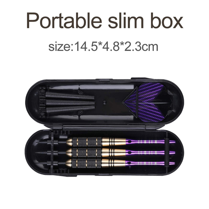 sanfeng Darts Metal Tip Set for Dartboard, Steel Tip Darts 22g 23g 24g 27g with Black Blue Green Aluminum Shafts + Extra Flights + 50pcs Rubber O-Rings 12pcs Spring Rings + 1pcs Dart Sharpener Tool 24g-Purple--3 Pack - NewNest Australia
