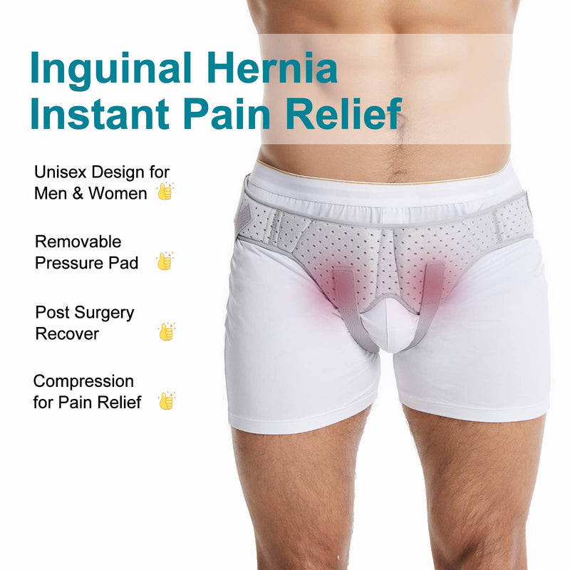 HEERTEEAJ Hernia Belts for Men,Hernia Belt for Women Pain Relief Recovery, Hernia Belt for Inguinal with Removable Pad and Adjustable Waist Strap,Hernia Belt,Hernia Truss Not Slipping Large - NewNest Australia