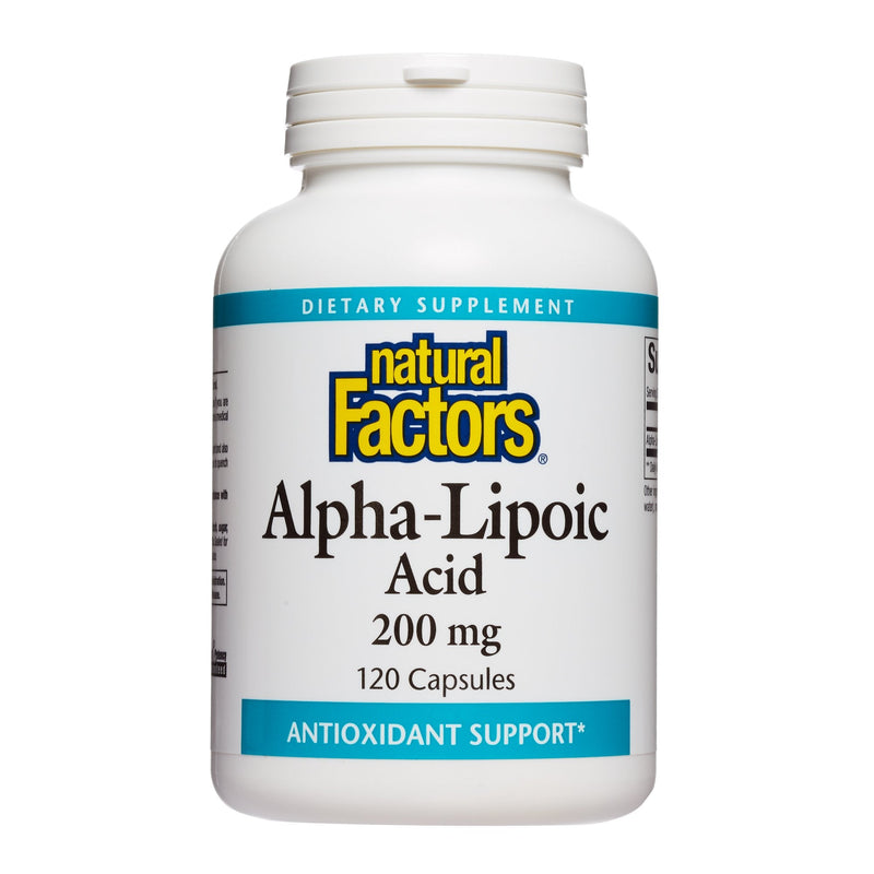 Natural Factors, Alpha-Lipoic Acid 200 mg, Antioxidant Support to Help Maintain Glucose Levels Already in a Normal Range, 120 Capsules (120 Servings) - NewNest Australia