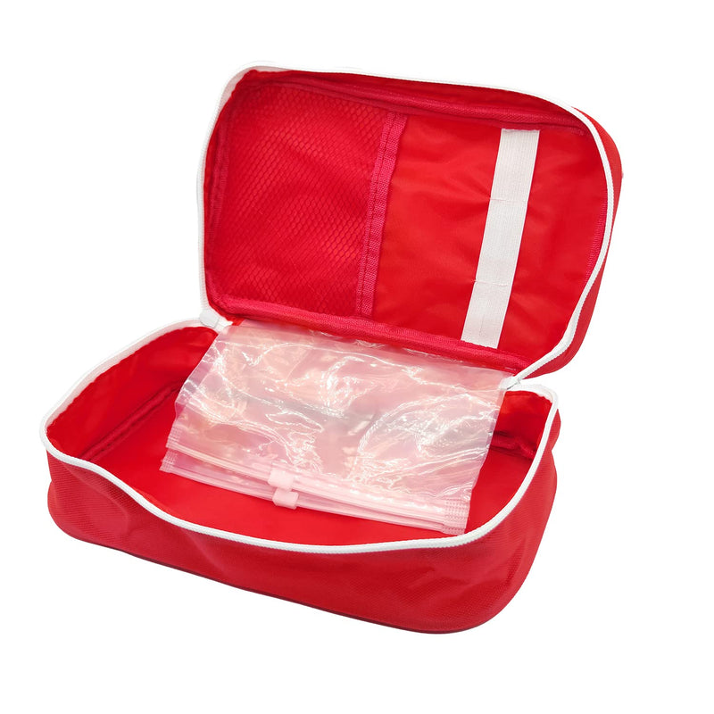 ALLY-MAGIC First Aid Bag Empty Pouch Travel Emergency Pouch Small Medical Kit Portable Travel First aid kit Mini Medicine Storage Bag for Camping Hiking Outdoor Activities Y4-STJJB (Red-1) Red-1 - NewNest Australia