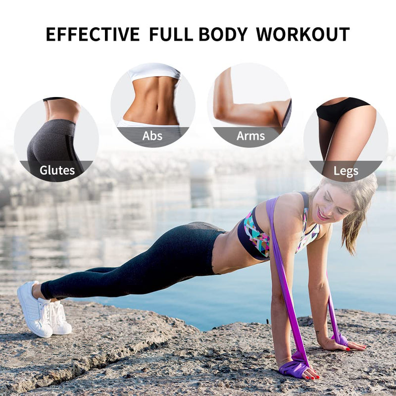 PROIRON Latex-Free Resistance Bands, Exercise Bands for Strength Training, Yoga, Pilates, Stretching, Home Gym Workout, Upper Lower Body, Light Medium Heavy b-Purple/2m/20lb - NewNest Australia