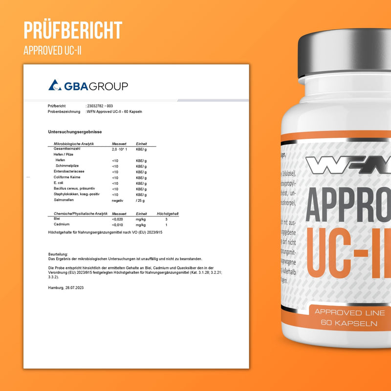 Wfn Approved Uc-Ii - Undenatured Collagen Type 2 High Dose - 60 Capsules - Joint Complex With Uc 2 Collagen, Vitamin C & Boswellia Serrata - Produced In Germany - Externally Laboratory Tested 60 Pieces (Pack Of 1) - NewNest Australia