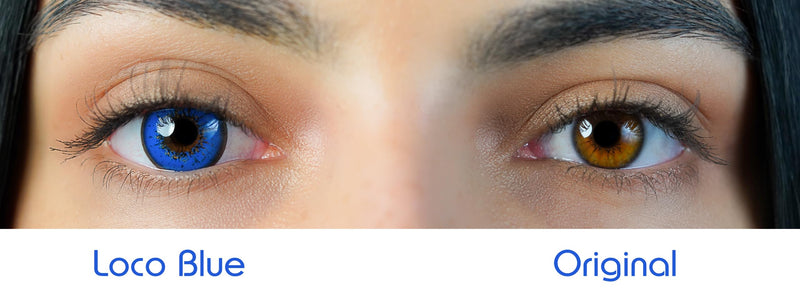 Contact Lenses Colored Without Prescription Blue | Crazy Blue Annual Lenses Anime | Soft Lenses Hydrogel | Pack Of 2 Color Lenses + Lens Container | 0.0 Diopters | Fancy Dress | Halloween | Charmiga - NewNest Australia