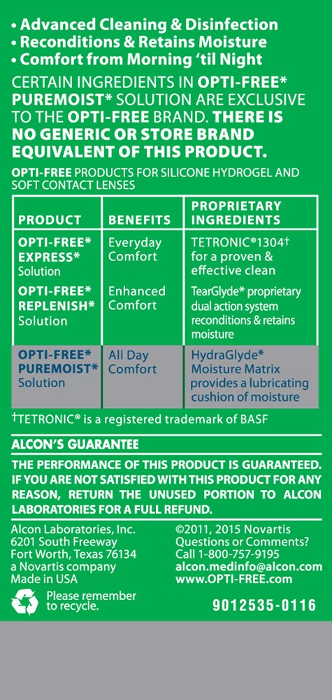 Opti-Free Puremoist Multi-Purpose Disinfecting Solution with Lens Case, (Packaging may vary), 2 Fl Oz (Pack of 1) 2 Fl Oz (Pack of 1) - NewNest Australia