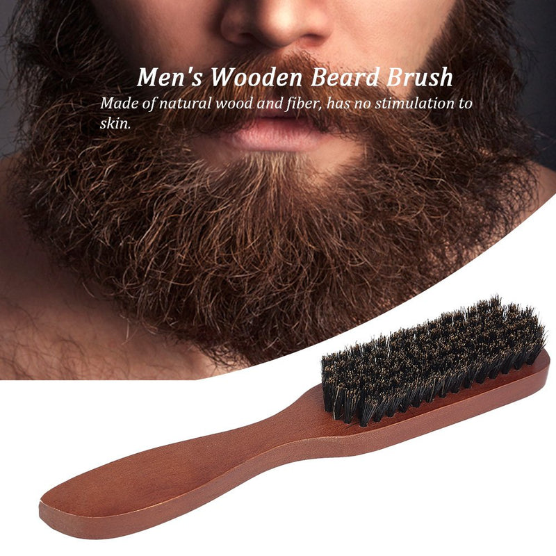 Beard Brush Men Wooden Mustache Comb Multifunctional Facial Hair Brush 1# - NewNest Australia