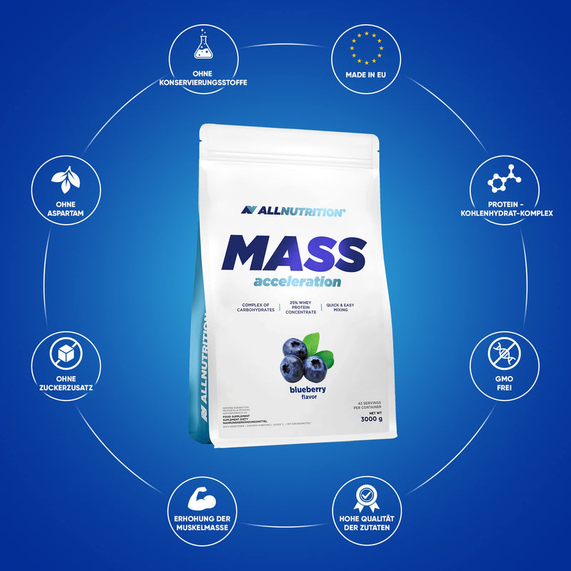 Allnutrition Mass Gainer, Nutrition Protein Powder And Carbohydrate Powder, Powder With Protein For Muscle Building, Energy, Fitness Measuring Academy 3000 G 3000G White - NewNest Australia