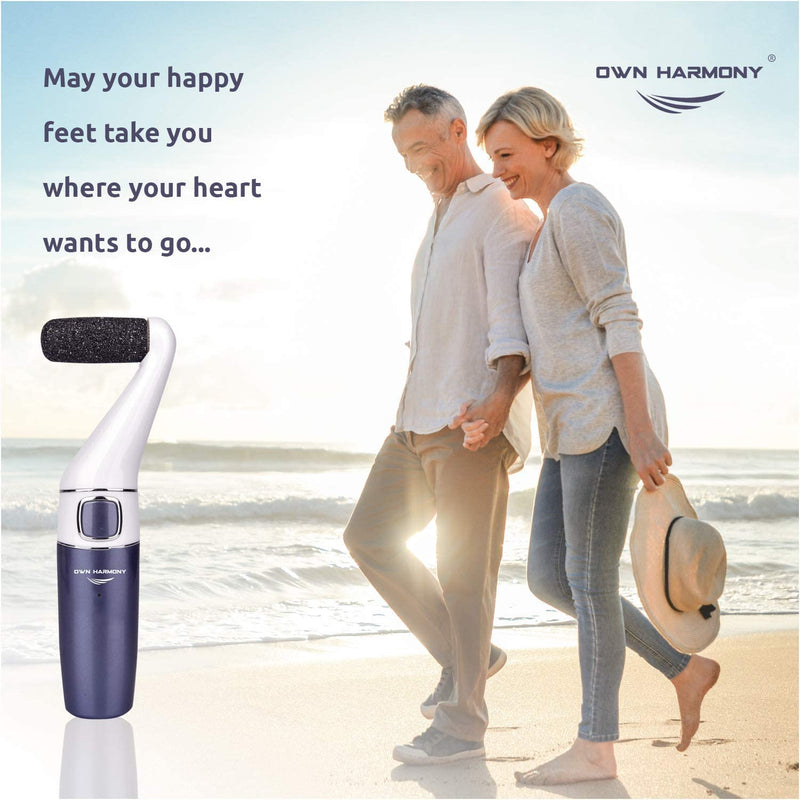 Electric Foot Callus Remover: Own Harmony Professional Foot Care Pedicure Tools, Rechargeable Feet Scrubber Dead Skin, Electronic Foot File Pedi Grinder, Best for Hard, Dry, Cracked Heels (3 Rollers) Midnight Platinum - NewNest Australia