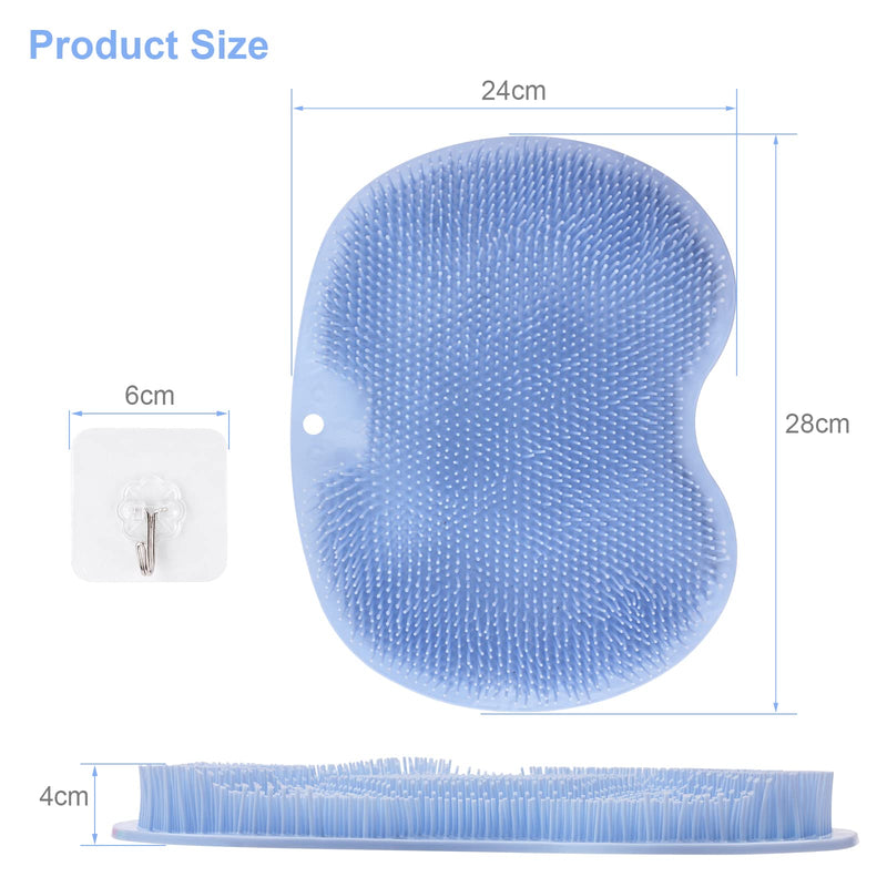 ACWOO Foot Scrubber for Shower, Foot Cleaner Massager Mat with Non-Slip Suction Cups, Shower & Bath Foot Scrubber Mat for Foot Care, Exfoliation, Spa, Foot Circulation & Reduces Foot Pain (Blue) Blue - NewNest Australia
