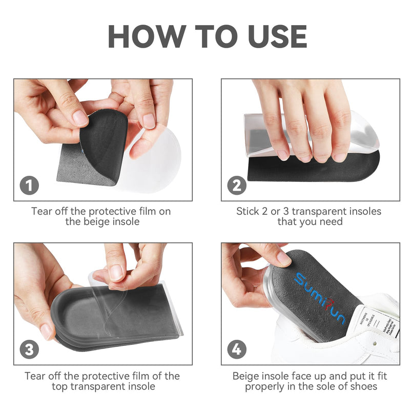 Sumifun 4-Layer Adjustable Orthotic Heel Lift Inserts, Height Increase Heel Cushion For Leg Length Differences, Heel Spurs, Heel Pain, Sports Injuries And Achilles Tendonitis - NewNest Australia