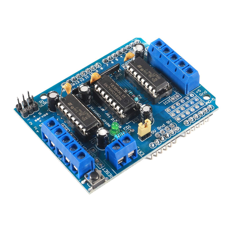 ALAMSCN L293D Motor Drive Controller Motor Control Expansion Board DIY Smart Car Kit for Arduino with DC TT Motors Wheels - NewNest Australia