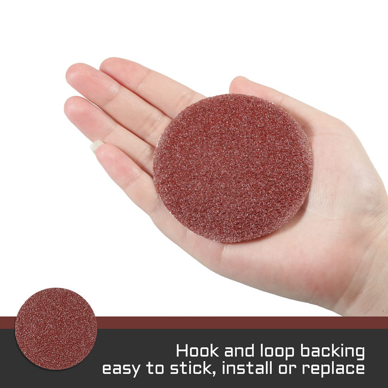LEONTOOL Sanding Discs 3 Inch 40 Grit Hook and Loop Sandpaper 100Pcs Sanding Pad NO-Hole Aluminum Oxide Random Orbital Sander 40# - NewNest Australia