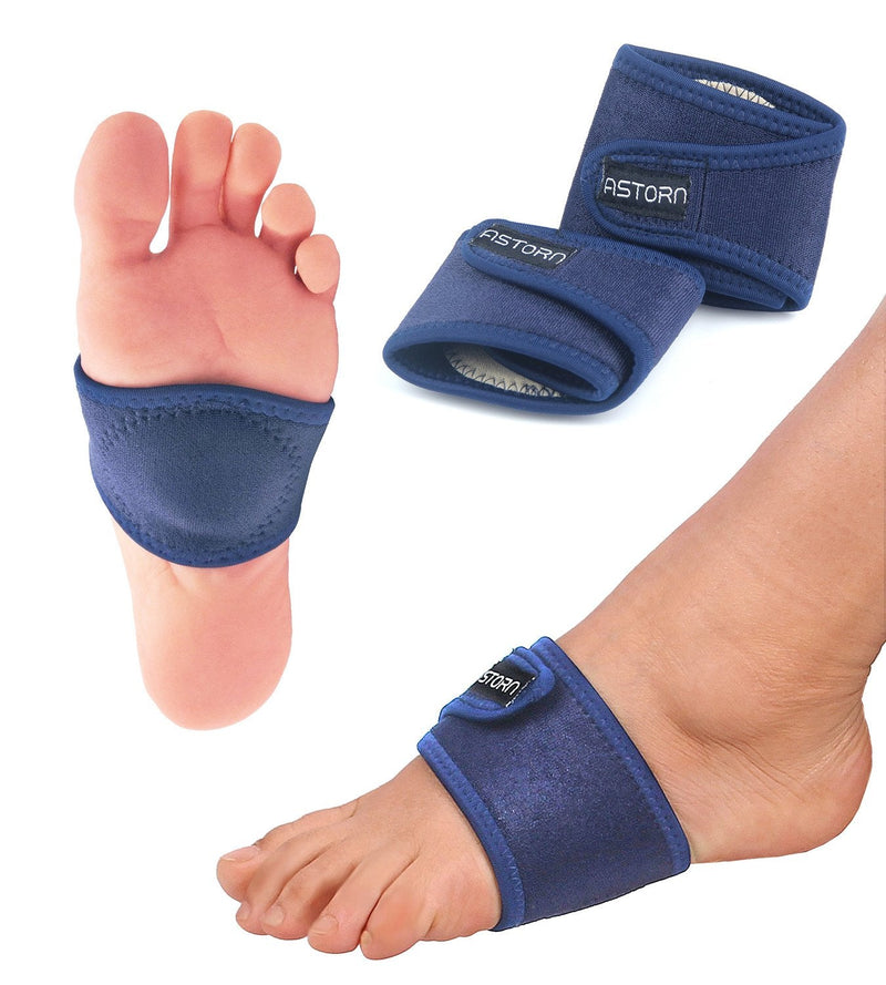 Astorn Foot Pain Relief Arch Support Brace for Women & Men Set of 2 | Compression Arch Support Sleeves with Comfort Gel Cushions | Adjustable Plantar Fasciitis, Bunion and Arch Pain Relief Brace - NewNest Australia