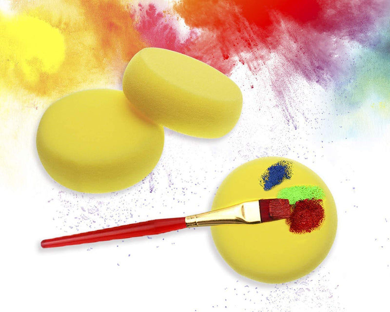 Penta Angel Paint Sponges Applicator 10Pcs Round Detail Foam Sponges for Painting Car Waxing Art & Craft DIY (Yellow) Yellow - NewNest Australia