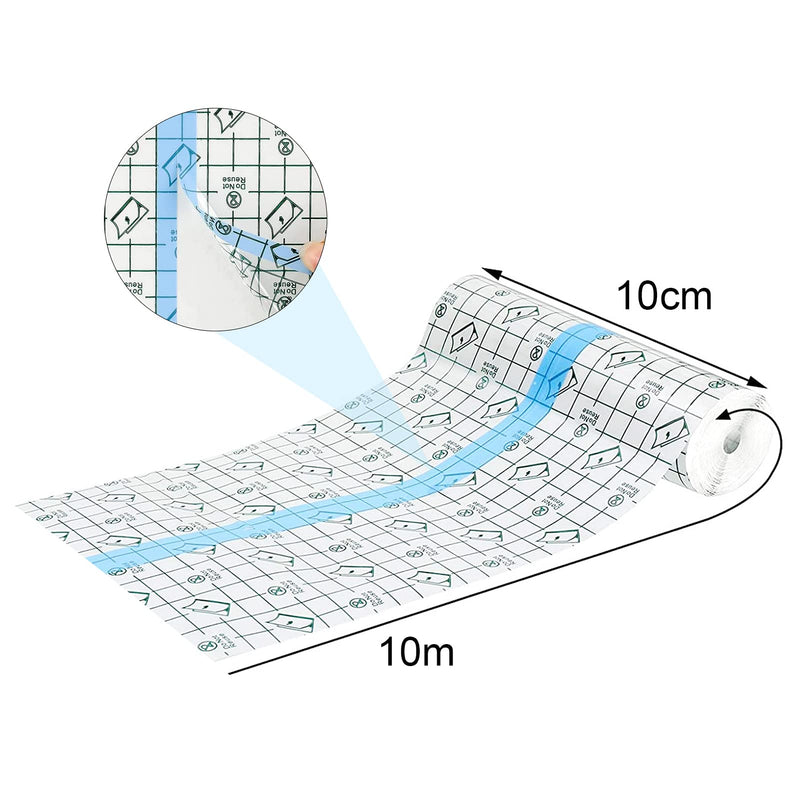 Waterproof Transparent Bandage, 10 Cm X 10 M Shower Plaster, Waterproof, Large, Fixer Plaster, Stretch, Waterproof Plaster Roll, Medical Tape For Sports, Showers, Anti-Allergic - NewNest Australia