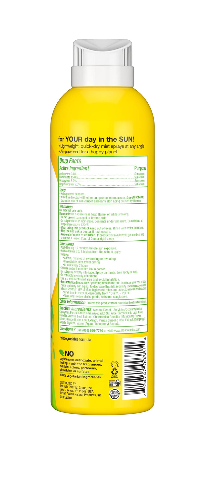 Alba Botanica Very Emolient Continuous Clear Spray Sunscreen SPF 50 - Fragrance Free, 6 ounce (Packaging may vary) - NewNest Australia