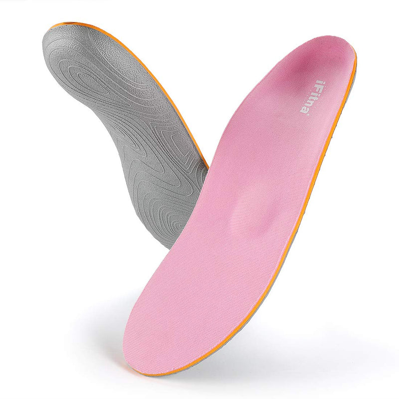 Orthotic Insoles Arch Support Full Length Inserts Metatarsal Pinnacle Plus for Flat Feet,Metatarsalgia, Plantar Fasciitis, Heel Pain, Big Toe, Pain Forefoot Pain(Size:UK-8,Length:10.63",Pink) UK-8-27CM--10.63" Pink - NewNest Australia