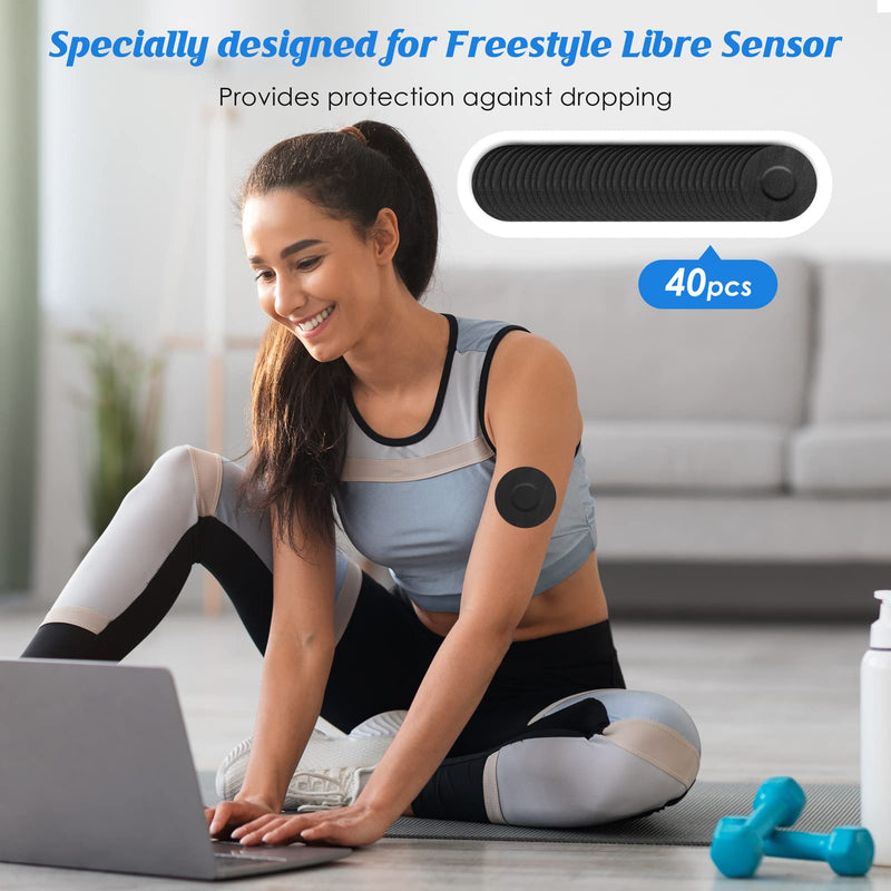 Pack Of 40 Freestyle Libre 3 Plasters, Waterproof, Breathable, Plasters For Freestyle Libre 1, 2 & 3, Skin-Friendly Plasters For Swimming & Bath, Black Youshares - NewNest Australia