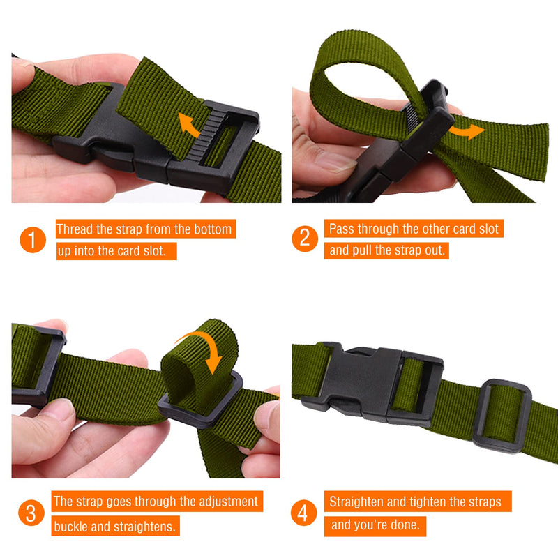Premium Utility Straps with Quick Release Buckle Adjustable Short Nylon Tie Down Straps for Backpack Tactical Lashings Camping Gear Sleeping Bag Mattress Conveyor Belt Luggage 6 feet Army green - NewNest Australia