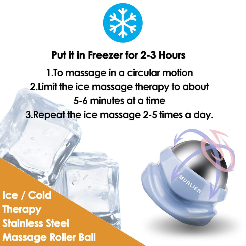 MURLIEN Ice Therapy Massage Roller Ball, Manual Massager for Trigger Point, Deep Tissue Massage, Alleviating Muscle Tension and Pain Relief, Suitable for Neck, Back, Shoulders, Arms, Legs, Thighs etc. - NewNest Australia